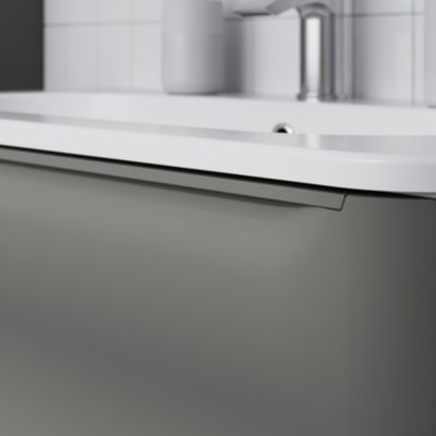 Meuble sous vasque suspendu vert l.80 x H.60 x P.45,6 cm GoodHome Nevado