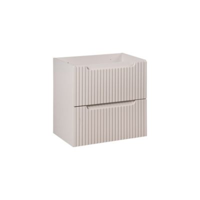 Meuble sous vasque VANO 60 cm  2 tiroirs  Marron Congo  Finition mat élégante