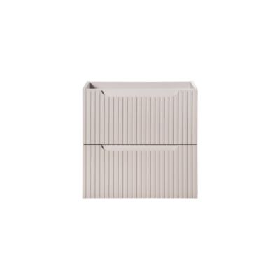 Meuble sous vasque VANO 60 cm  2 tiroirs  Marron Congo  Finition mat élégante