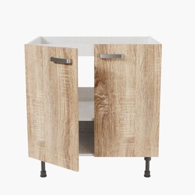 Meuble sous évier - 80 cm - Caisson coloris Lino