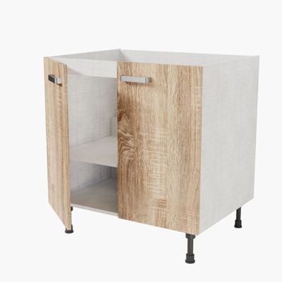 Meuble sous évier - 80 cm - Caisson coloris Lino