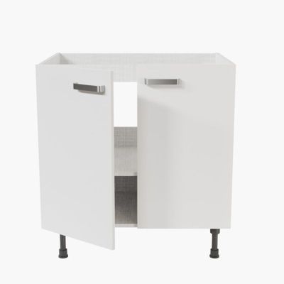 Meuble sous évier - 80 cm - Caisson coloris Lino