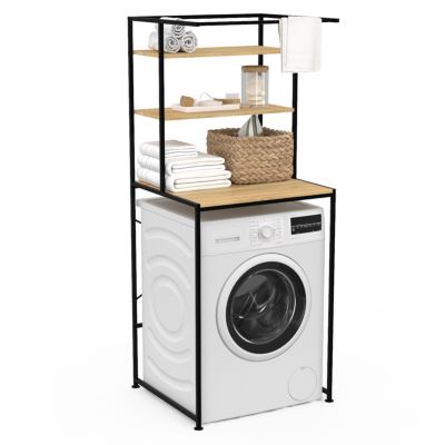 Meuble étagères de rangement dessus machine à laver DETROIT design industriel