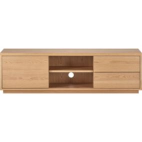 Meuble TV 1 porte 2 tiroirs en bois 150 cm - Odda