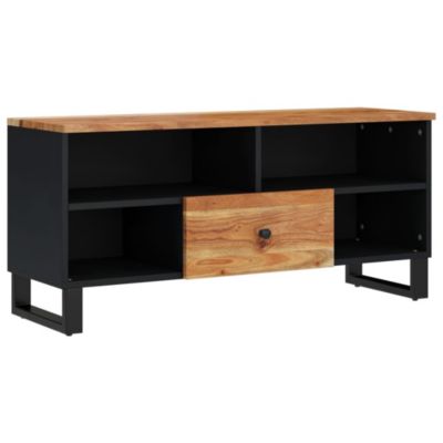 Meuble TV 100x33x46 cm bois d'acacia solide et d'ingénierie - Prolenta Premium