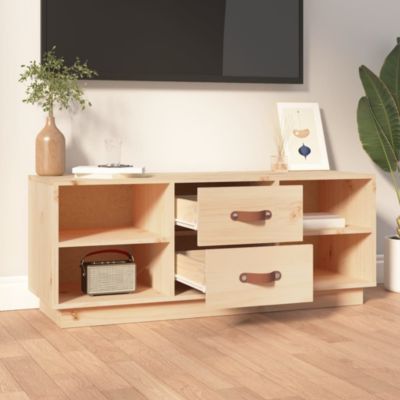 Meuble TV 100x34x40 cm Bois de pin massif - Prolenta Premium