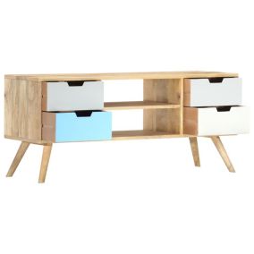 Meuble TV 110x35x48 cm Bois de manguier massif - Prolenta Premium
