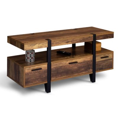 Meuble TV 113 cm AUSTRIA avec tiroirs bois pieds épingle