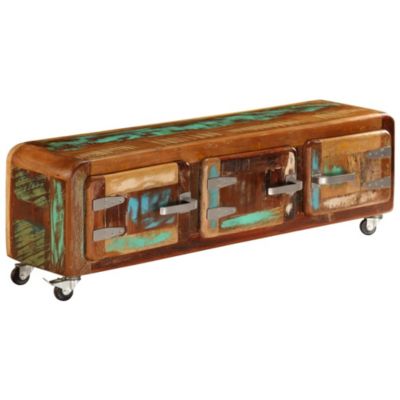 Meuble TV 120 x 30 x 37 cm Bois de récupération massif - Prolenta Premium