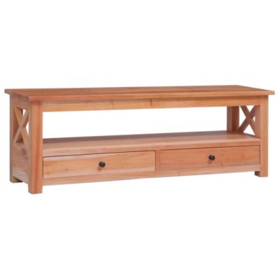 Meuble TV 120x30x40 cm Bois d'acajou massif - Prolenta Premium
