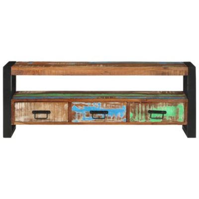 Meuble TV 120x30x45 cm Bois massif de récupération - Prolenta Premium