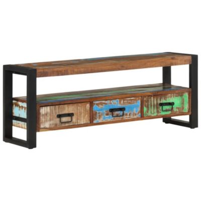 Meuble TV 120x30x45 cm Bois massif de récupération - Prolenta Premium