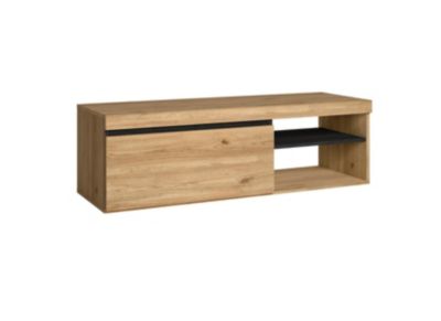 Meuble TV 120x40x41cm modèle Naturale couleur chêne et noir