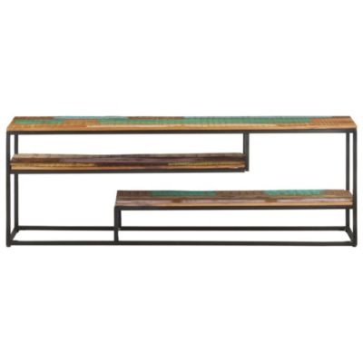 Meuble TV 130x30x45 cm Bois de récupération massif - Prolenta Premium