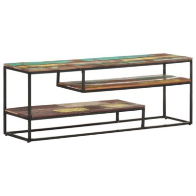 Meuble TV 130x30x45 cm Bois de récupération massif - Prolenta Premium