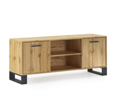 Meuble TV 137x40x57cm modèle Loft couleur chêne