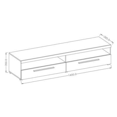 Meuble TV 140cm collection BOMBAY. Couleur gris effet ardoise. Eclairage LED multicolore.