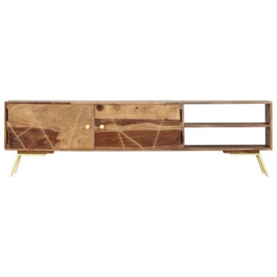 Meuble TV 140x30x40 cm bois massif - Prolenta Premium