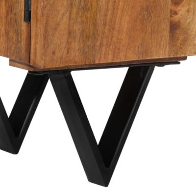 Meuble TV 140x30x46 cm Bois massif de manguier - Prolenta Premium