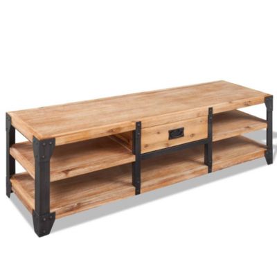 Meuble TV 140x40x45 cm bois d'acacia massif - Prolenta Premium