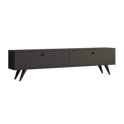 Meuble TV 160 cm gris - Oviala