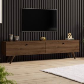 Meuble TV 160 cm mélaminé en bois  Oviala