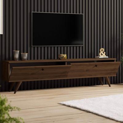 Meuble TV 160 cm mélaminé en bois  Oviala