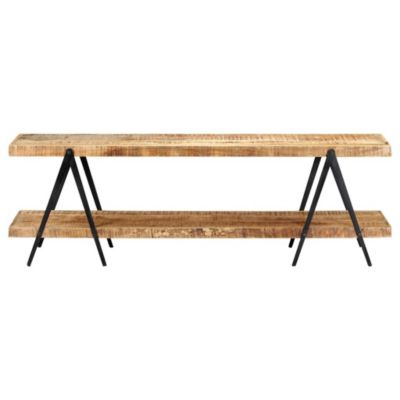 Meuble TV 160x40x50 cm Bois solide de manguier - Prolenta Premium