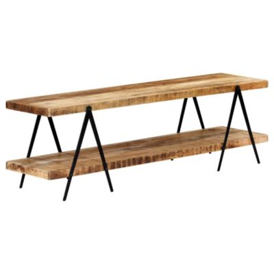 Meuble TV 160x40x50 cm Bois solide de manguier - Prolenta Premium