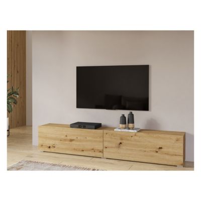 Meuble TV 180cm collection EVA. Couleur chêne et noir.