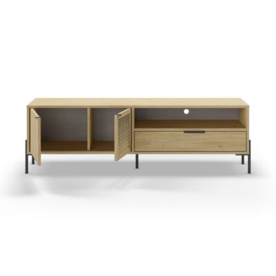 Meuble TV 2 Portes 1 Tiroir 1 Niche L160 cm - Inca