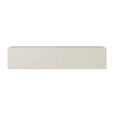 Meuble TV 2 portes 140 cm taupe Bisira