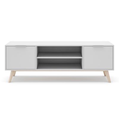 Meuble TV 2 Portes 2 Niches L140 cm - Campus