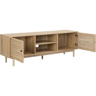 Meuble TV 2 portes couleur chêne 160 cm - Tivoli