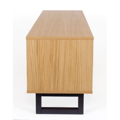 Meuble TV 2 Portes en Bois "Camden" 150cm Naturel