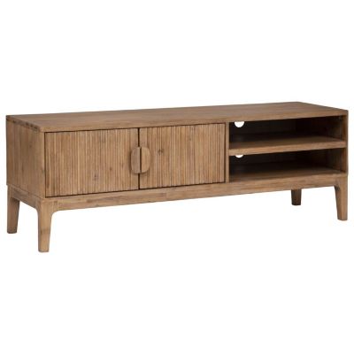 Meuble TV 2 portes en bois SABOR - Beige