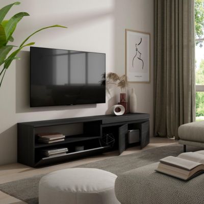 Meuble TV 200x35x45cm couleur noir
