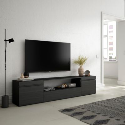 Meuble TV 200x35x45cm couleur noir