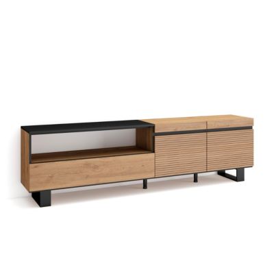 Meuble TV 200x35x57cm couleur chêne