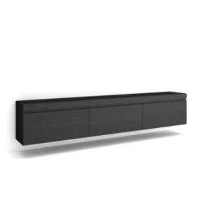 Meuble TV 240x35x45cm suspendu couleur noir