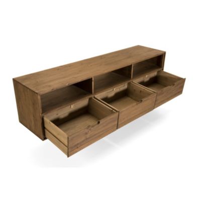 Meuble TV 3 tiroirs 3 niches en sapin