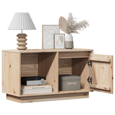 Meuble TV 74x35x44 cm Bois de pin massif - Prolenta Premium