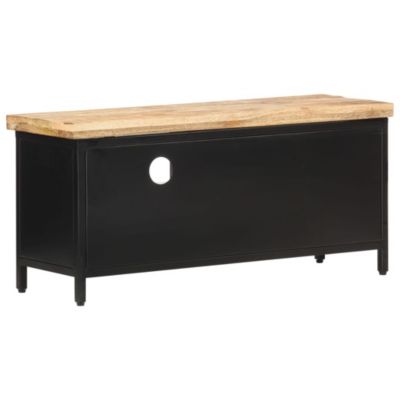 Meuble TV 90x30x41 cm Bois de manguier brut - Prolenta Premium