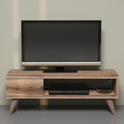 Meuble TV Aarup avec tiroir 33 x 90 x 30 cm effet chêne en.casa