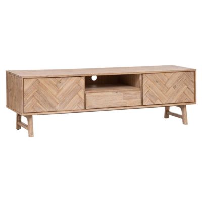 Meuble TV "Aeris" - 2 portes - bois d'acacia - Atmosphera