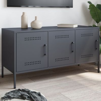 Meuble TV anthracite 100,5x39x50,5 cm acier - Prolenta Premium