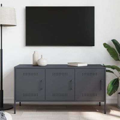 Meuble TV anthracite 100,5x39x50,5 cm acier - Prolenta Premium
