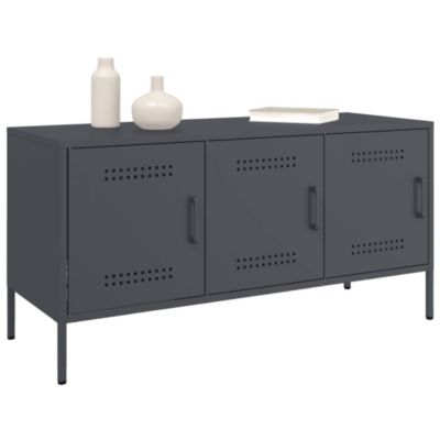 Meuble TV anthracite 100,5x39x50,5 cm acier - Prolenta Premium