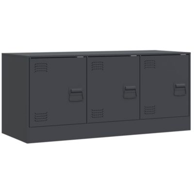 Meuble TV anthracite 99x39x44 cm acier - Prolenta Premium