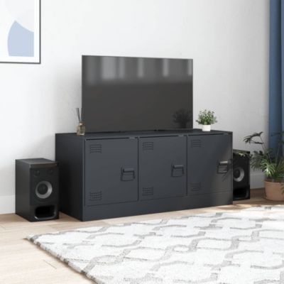 Meuble TV anthracite 99x39x44 cm acier - Prolenta Premium